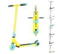 CORE CB1 Trottinette de cascades pour débutants à partir de 6 ans - Trottinette pour tricks freestyle avec roues de 110 mm - Trottinette professionnelle pour adolescents et enfants - Surligneur jaune