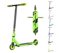 CORE CB1 Trottinette de cascades pour débutants à partir de 6 ans - Trottinette pour tricks freestyle avec roues de 110 mm - Trottinette professionnelle pour adolescents et enfants - Vert/noir