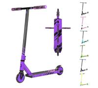 CORE CB1 Trottinette de cascades pour débutants à partir de 6 ans - Trottinette pour tricks freestyle avec roues de 110 mm - Trottinette professionnelle pour adolescents et enfants - Violet/noir