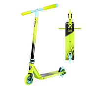 CORE CD1 Trottinette cascade Pro & Kids âge 8-12 ans, freestyle, skatepark parfaite pour les débutants, garçons et filles, CD1 - Vert citron / bleu sarcelle