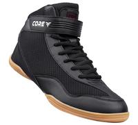 CORE Chaussures de Lutte pour Hommes, Femmes et Enfants - Wrestling Shoes, Lutte Homme - Chaussures d'arts Martiaux antidérapantes, Noir, 38 EU