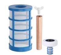 Core en cuivre solaire flottant - tige d'anode durable avec cage filtrante et vis de fixation | Pièces de substitution universelles pour le désinfectant en piscine, le nettoyeur de spa en eau salée, l