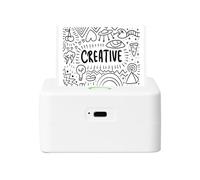 Core Innovations Mini imprimante thermique portable sans encre et étiqueteuse + papier, Android et iOS (blanc)