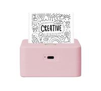 Core Innovations Mini imprimante thermique portable sans encre et étiqueteuse + papier, Android et iOS (rose)