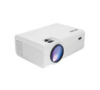 Core Innovations Mini projecteur de cinéma Maison LCD de 150", Taille réglable, Haut-parleurs intégrés, Compatible avec clé TV, Smartphone, Consoles de Jeu, Lecteur DVD, USB, Blanc