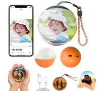 Core Memory Orb - Sphère de mémoire 3D pour Photos et vidéos,Boule de Cristal Lecteur Vidéo, Vidéos et Photos Personnalisées, Cadeau Vidéo pour Couples, Amis, Anniversaire, Noël (Orange)