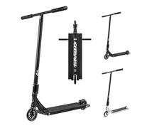 CORE ST3 Trottinette complète - Trottinette professionnelle pour tous les âges - Trottinette Pro Street pour enfants et adultes - Plateau large - Prêt à rouler - Noir