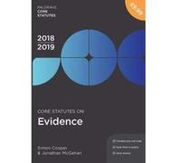 Core Statutes on Evidence 2018-19 (Palgrave Core Statutes) - [Version Originale] Inconnu (Auteur)