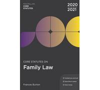 Core Statutes On Family Law 2020-21