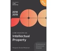 Core Statutes On Intellectual Property 2018-19