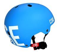 Core Street Casque de trottinette freestyle Skateboard BMX + autocollant Fantic26 (S/M, bleu/blanc)