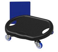 Core Trainer, planche à roulettes, 32 x 27 x 9 cm, machine abdominale, mouvement silencieux, design compact, cadre en PVC, acier inoxydable, pour le fitness à domicile, contrôle des graisses, brûlures