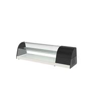 Coreco Vitrine à tapas Inox à Poser Fond Plat L 1050 x H 400 mm