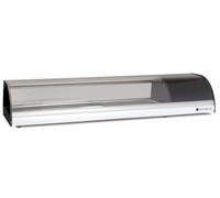 Coreco Vitrine à tapas Inox à Poser Fond Plat L 1400 x H 255 mm