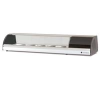 Coreco Vitrine à Tapas Inox avec 6 Bacs GN 1/3 - H 255 mm