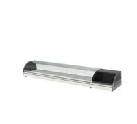 Coreco Vitrine à Tapas Inox avec 8 Bacs GN 1/3 - H 255 mm