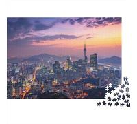 Corée 1000 Pièces Puzzle Adultes Ville de Séoul Jeu Éducatif Jouets Défi Cadeau DIY Art Mural Cadeau Unique Aide À La Relaxation Collection d'art Jeu Éducatif 1000pcs (75x50cm)
