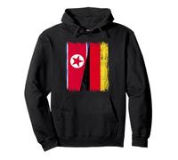 Corée du Nord Allemagne Demi Drapeau Corée du Nord Maillot Allemand Sweat à Capuche