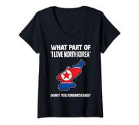 Corée du Nord Corée du Nord Corée Fière Drapeau Corée du Nord T-Shirt avec Col en V