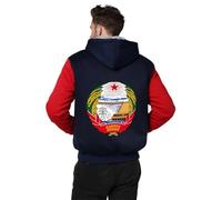 Corée du Nord Emblème National Sweatshirts À Capuche Hommes Fermeture Éclair Imprimé Graphique Pull Hoodie Doublure Polaire Hauts Streetwear Vintage Pull De Détente Athleisure du S Au 5XL