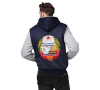 Corée du Nord Emblème National Sweatshirts À Capuche Hommes Fermeture Éclair Imprimé Graphique Pull Hoodie Doublure Polaire Hauts Streetwear Vintage Pull De Détente Athleisure du S Au 5XL