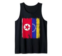 Corée du Nord Venezuela Demi Drapeau Coréen Vénézuélien Jersey Débardeur