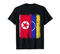 Corée du Nord Venezuela Demi Drapeau Coréen Vénézuélien Jersey T-Shirt