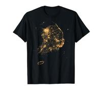 Corée du Sud Asie - Vue Satellite de Nuit de la Terre Depuis l'espace T-Shirt Graphique avec Valeur