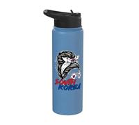 Corée du Sud Corée du Sud Fille Chignon Coréen Drapeau Coréen Filles Stainless Steel Insulated Water Bottle