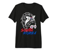 Corée du Sud Corée du Sud Fille Chignon Coréen Drapeau Coréen Filles T-Shirt Haut de Gamme