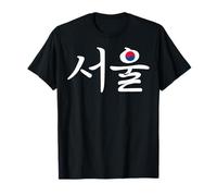Corée du Sud Drapeau Coréen Hangul Lettres Typographie Art T-Shirt
