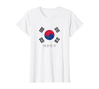 Corée du Sud Drapeau coréen T-Shirt Graphique avec Valeur, Femme, Blanc, XS