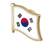 Corée du Sud Flag Badge Badge Métal Émail Pin Broche Broche Coréenne Drapeau De Nouveauté Cadeau De Revers Badge Badge Accessoire