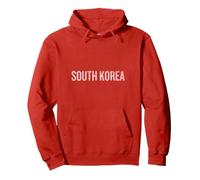 Corée du Sud National Vintage Couleur Rouge Sweat à Capuche