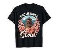 Corée du Sud Séoul Pagode Cherry Blossom Mountains Coréen T-Shirt