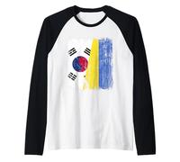 Corée du Sud Ukraine Demi Drapeau Corée du Sud Ukrainien Jersey Manche Raglan