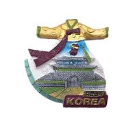 Corée Hanbok 3D Aimant pour Réfrigérateur Touristique Souvenirs À La Main Résine Artisanat Magnetics Maison Cuisine Décoration Réfrigérateur Aimant Collection Cadeau