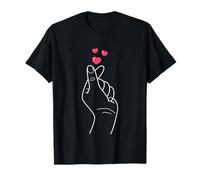 Coreen Cœur De Doigt Fille Femme K-pop Fan Déco Kpop Merch T-Shirt