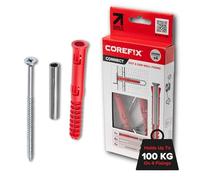 Corefix Fixation pour plaque de plâtre testée avec 250 kg | Lot de 4