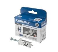 Corefix Spike Lot de 4 fixations robustes pour plaques de plâtre, kit de bricolage avec vis M5 x 40 mm, facile à installer sans perçage, ancrage mural pour cloison sèche, alternative à tous les types