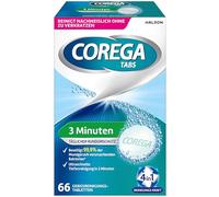 Corega TABS de nettoyage 3 minutes pour prothèses dentaires/troisième dents amovibles, 1 x 66 comprimés de nettoyage des dents