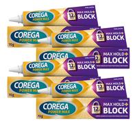 Corega Power Max Hold + Block Adhésive Pour Prothèse Dentaire Tube 70g Promo 2+2 Gratuits