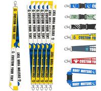 Coregiftr Lanyards personnalisés avec sangles de cou détachables - Lanyard personnalisé avec logo, 1-100pcs - Idéal pour le bureau, l'école, les événements