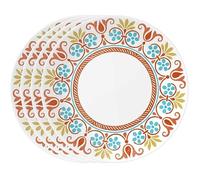 Corelle Vitrelle Lot de 4 assiettes plates en verre résistant aux éclats et aux fissures 26 cm Terracotta Dreams