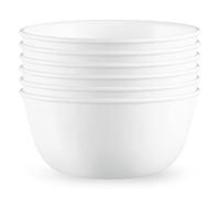 Corelle Vitrelle Lot de 6 bols à soupe/céréales résistants aux éclats et aux fissures pour soupe, ramen, céréales et plus encore - Verre triple couche - Blanc givré d'hiver