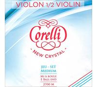 Corelli - Jeu de 4 cordes - Petites tailles Violon Crystal - Fibre synthétique, 1/2, Moyen, Boule