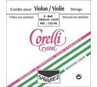 Corelli Cordes Violon Crystal Mi Acier avec boule Light 721ML