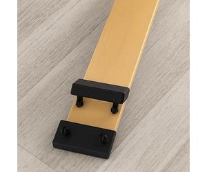 Coreme Lot 1 Latte + 2 Embouts à Clipser - 1 Latte 560 x 53 mm + 2 Embouts - Multiplis Hêtre, Kit Réparation Lit, Compatible Sommier, Clic-Clac et BZ