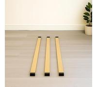 Coreme Lot 3 Lattes + 6 Embouts à Clipser - 3 Lattes 560 x 53 mm + 6 Embouts - Multiplis Hêtre, Kit Réparation Lit, Compatible Sommier, Clic-Clac et BZ