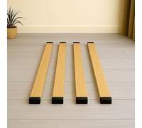 Coreme Lot 4 Lattes + 8 Embouts à Clipser - 4 Lattes 660 x 53 mm + 8 Embouts - Multiplis Hêtre, Kit Réparation Lit, Compatible Sommier, Clic-Clac et BZ